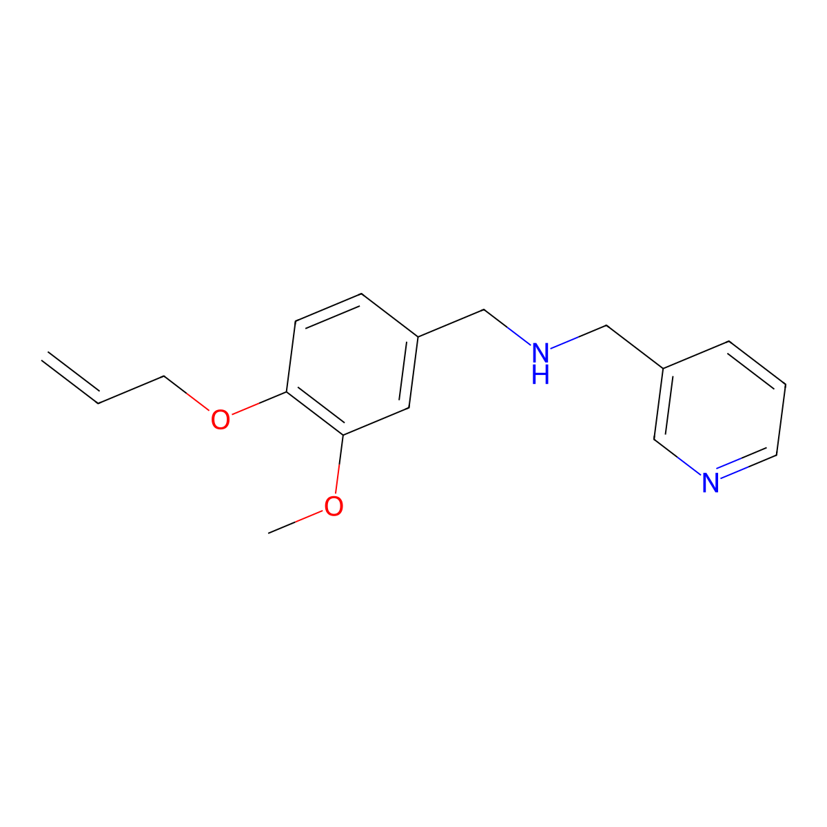 (4-Allyloxy-3-methoxy-benzyl)-pyridin-3-ylmethyl-amine molecular structure, CAS 519168-27-5
