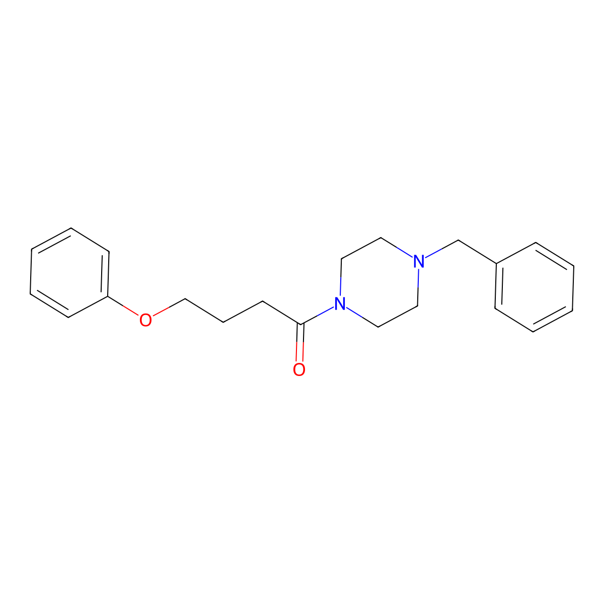 1-(4-Benzylpiperazin-1-yl)-4-phenoxybutan-1-one molecular structure, CAS 519169-29-0