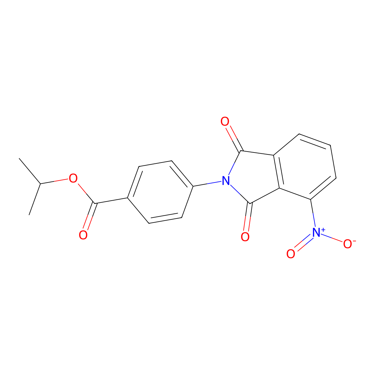 propan-2-yl 4-(4-nitro-1,3-dioxo-1,3-dihydro-2H-isoindol-2-yl)benzoate molecular structure, CAS 519169-44-9