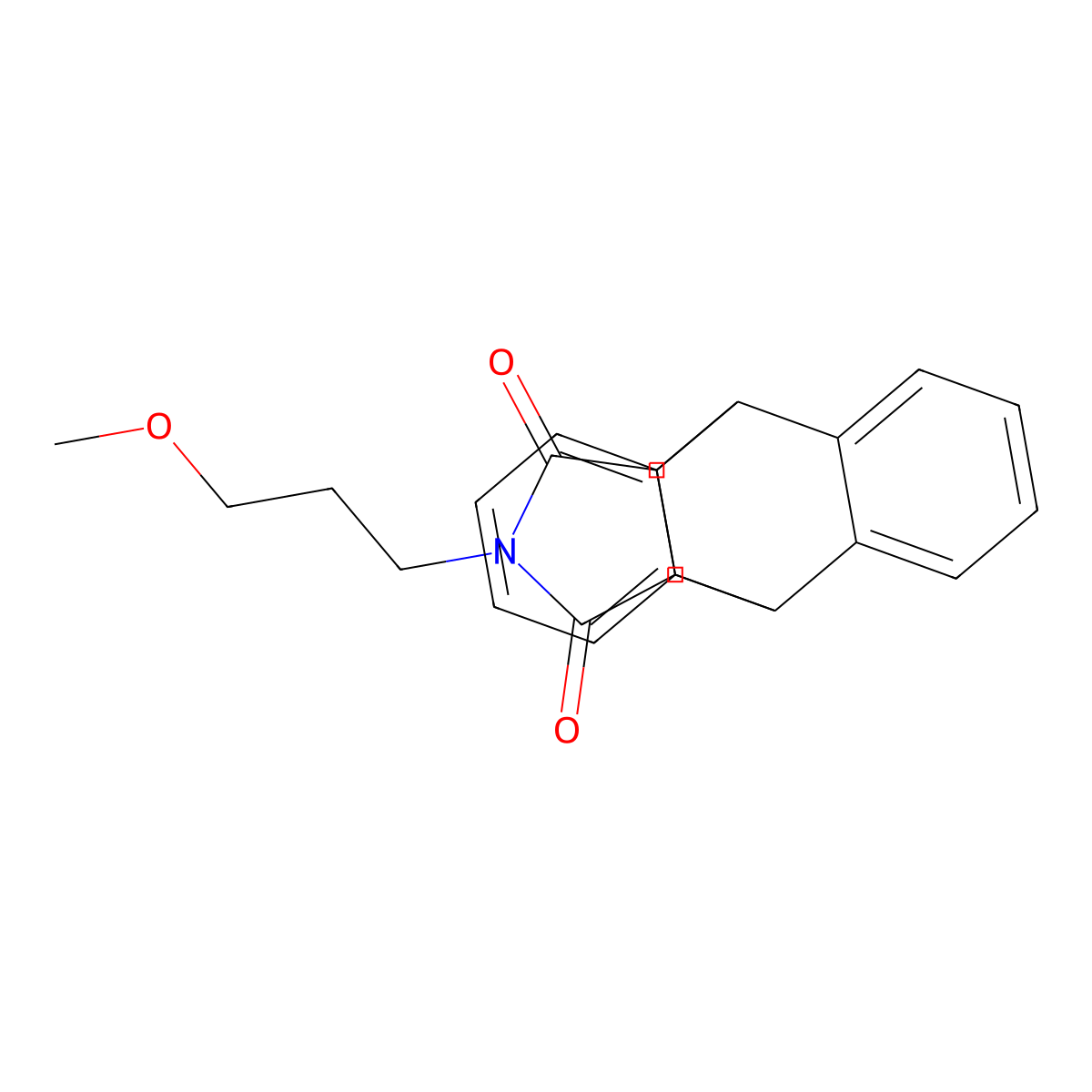 17-(3-Methoxypropyl)-17-azapentacyclo[6.6.5.0~2,7~.0~9,14~.0~15,19~]nonadeca-2,4,6,9,11,13-hexaene-16,18-dione (non-preferred name) molecular structure, CAS 519169-47-2