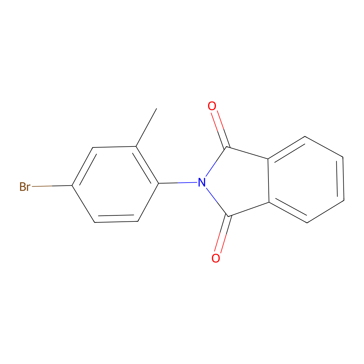 2-(4-bromo-2-methylphenyl)-2,3-dihydro-1H-isoindole-1,3-dione molecular structure, CAS 519169-56-3