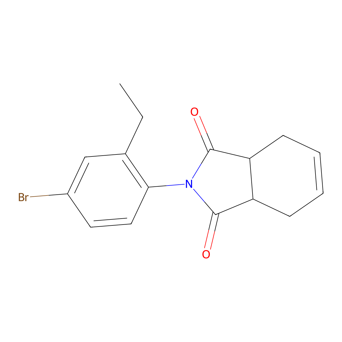 2-(4-Bromo-2-ethylphenyl)-3a,4,7,7a-tetrahydroisoindole-1,3-dione molecular structure, CAS 519169-57-4