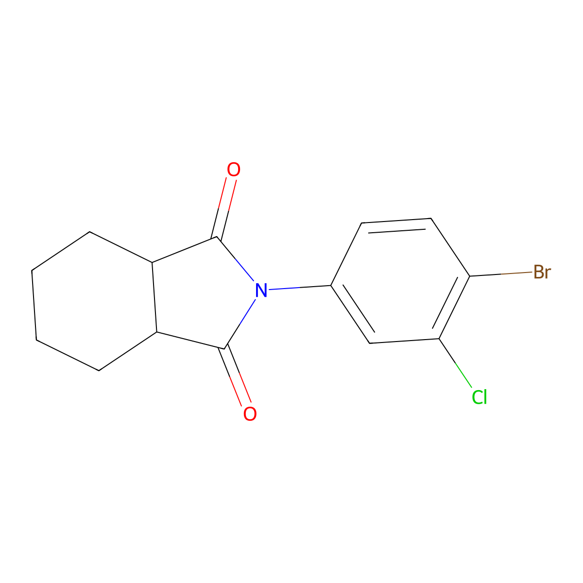 2-(4-bromo-3-chlorophenyl)hexahydro-1H-isoindole-1,3(2H)-dione molecular structure, CAS 519169-62-1