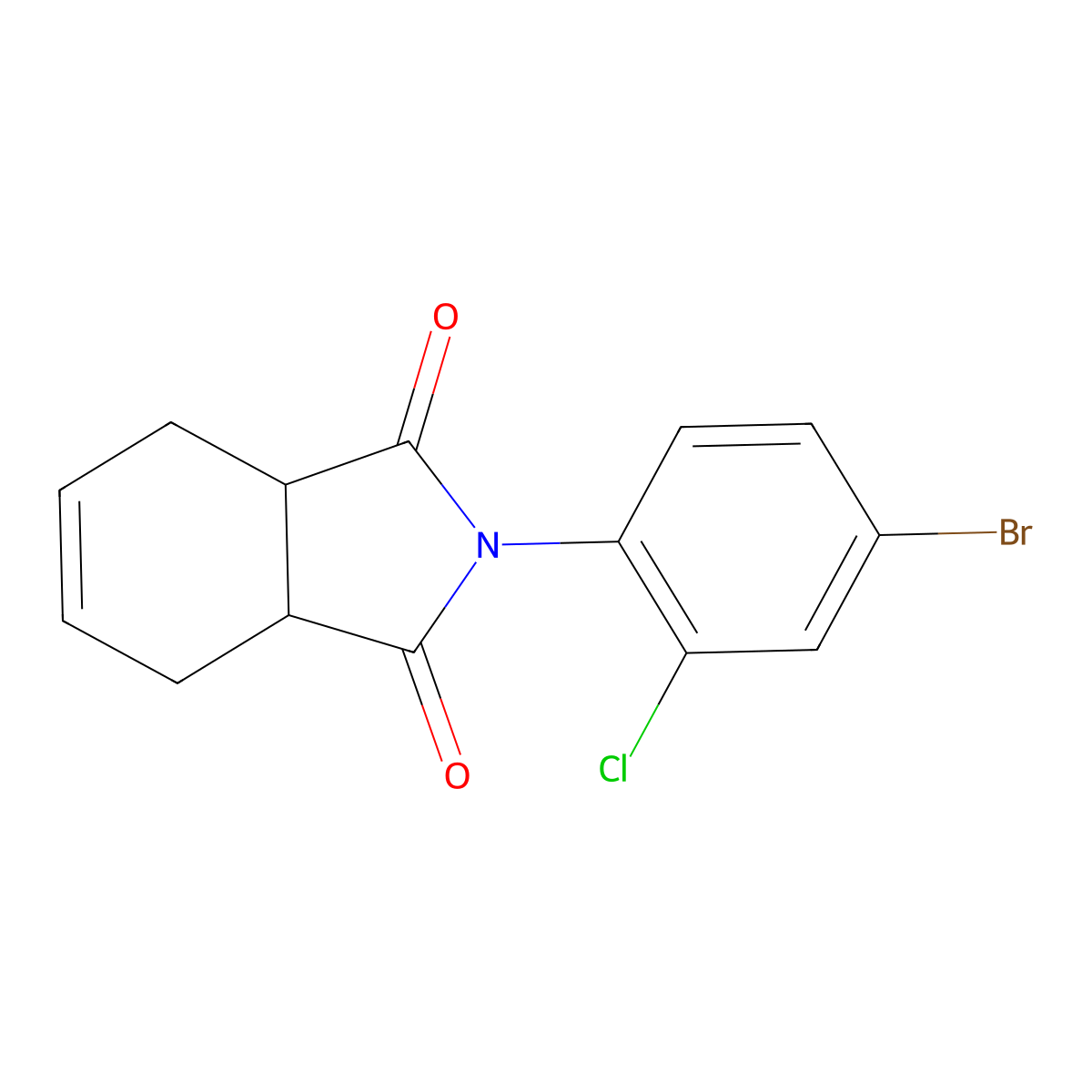 2-(4-Bromo-2-chlorophenyl)-3a,4,7,7a-tetrahydroisoindole-1,3-dione molecular structure, CAS 519169-64-3