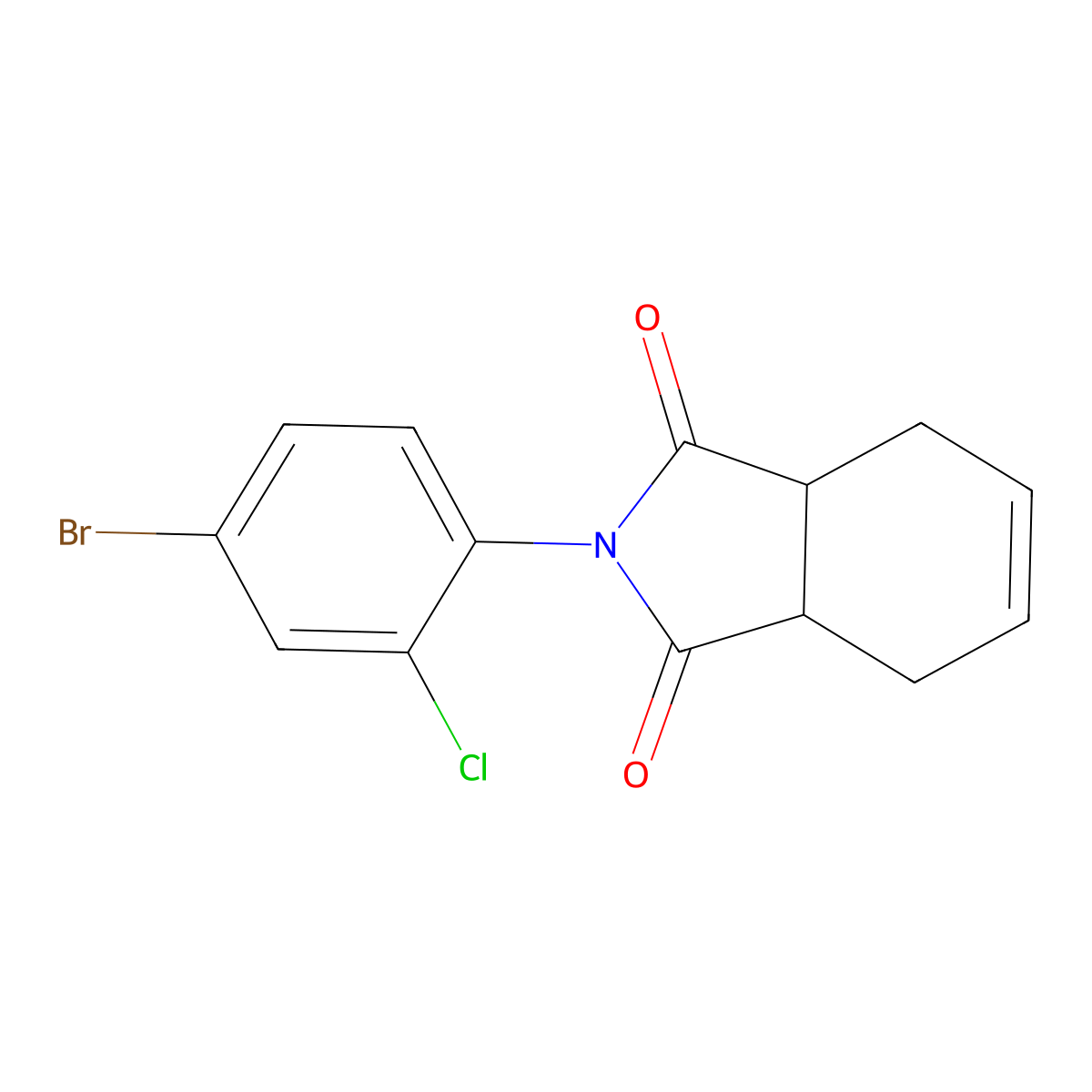 2-(4-Bromo-2-chlorophenyl)-3a,4,7,7a-tetrahydroisoindole-1,3-dione molecular structure, CAS 519169-64-3