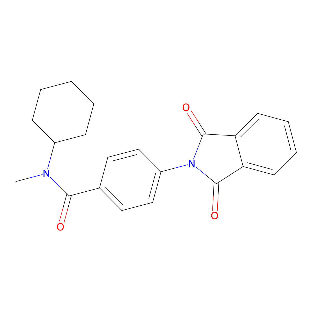 N-cyclohexyl-4-(1,3-dioxoisoindol-2-yl)-N-methylbenzamide molecular structure, CAS 519169-76-7
