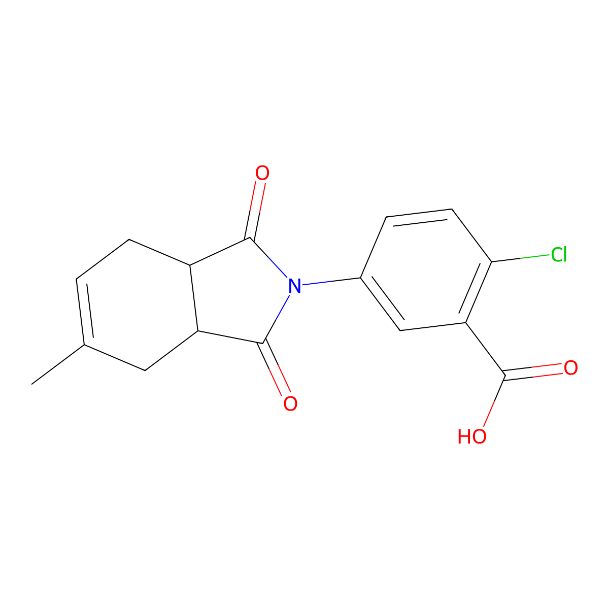 2-chloro-5-(5-methyl-1,3-dioxo-1,3,3a,4,7,7a-hexahydro-2H-isoindol-2-yl)benzoic acid molecular structure, CAS 519169-83-6