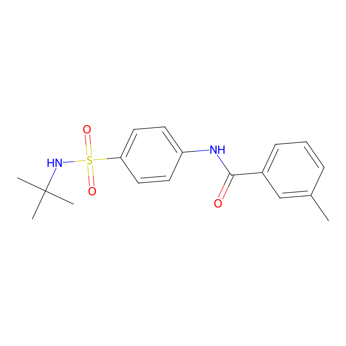 N-[4-(tert-butylsulfamoyl)phenyl]-3-methylbenzamide molecular structure, CAS 519170-12-8