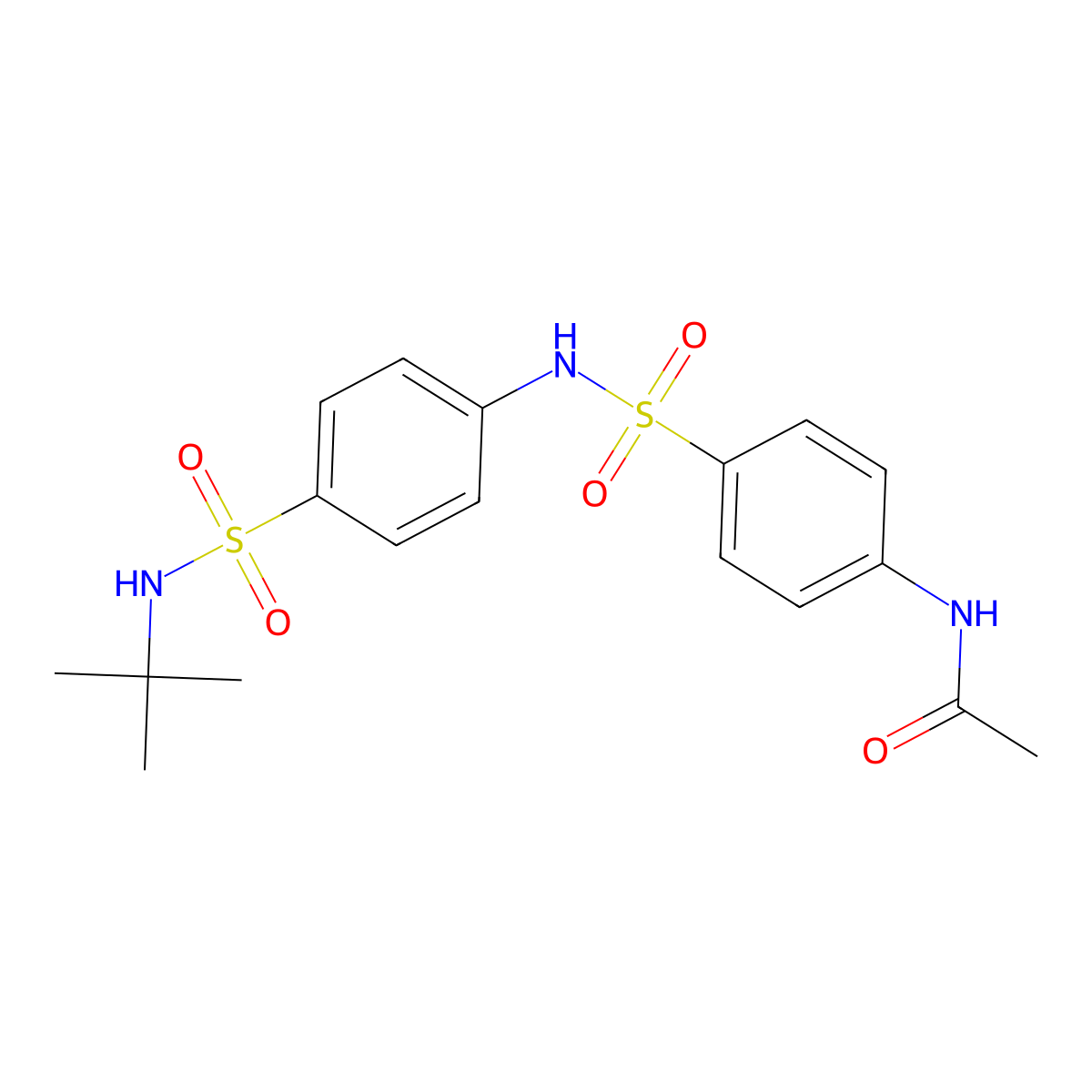 N-(4-{[4-(tert-butylsulfamoyl)phenyl]sulfamoyl}phenyl)acetamide molecular structure, CAS 519170-23-1