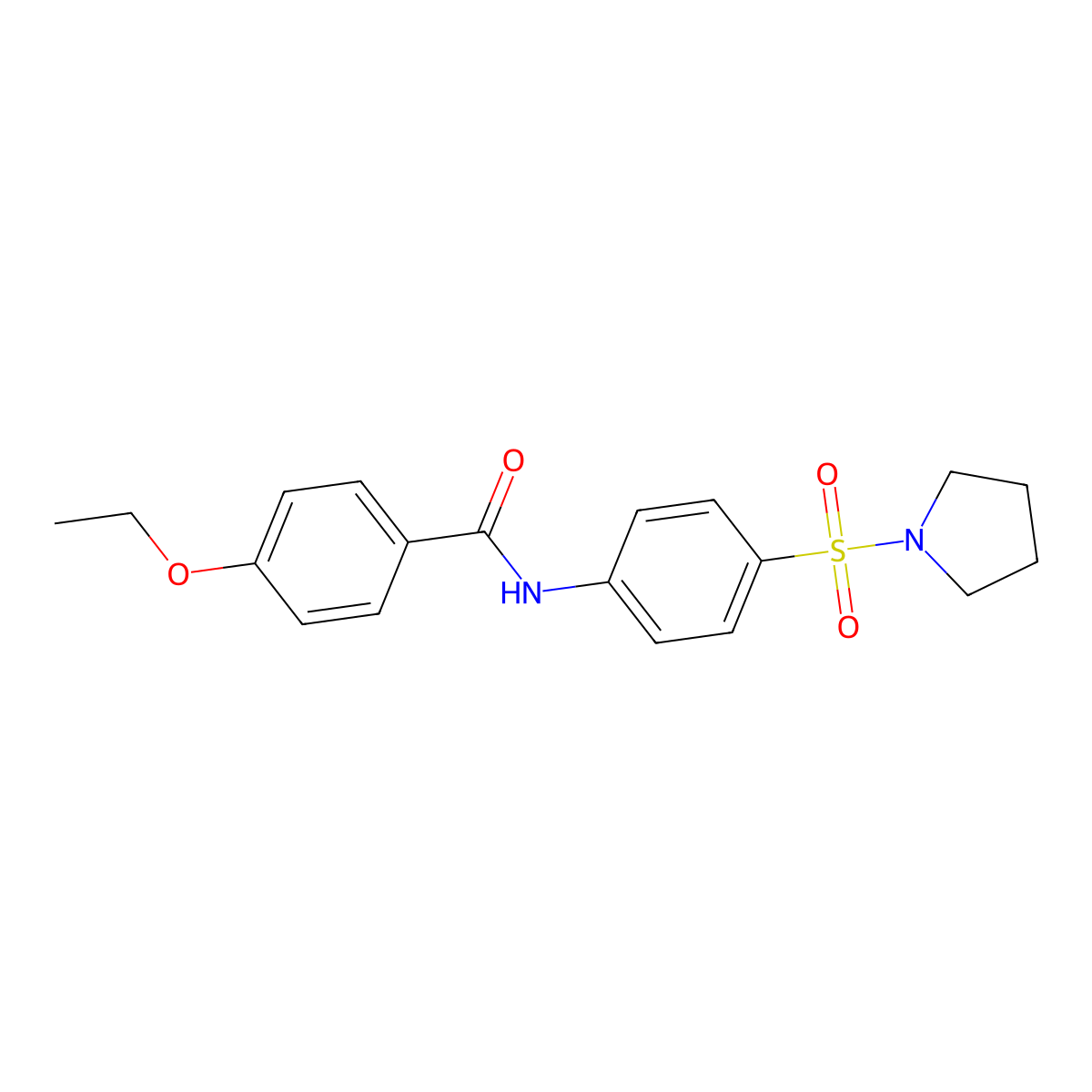 4-ethoxy-N-(4-pyrrolidin-1-ylsulfonylphenyl)benzamide molecular structure, CAS 519170-32-2