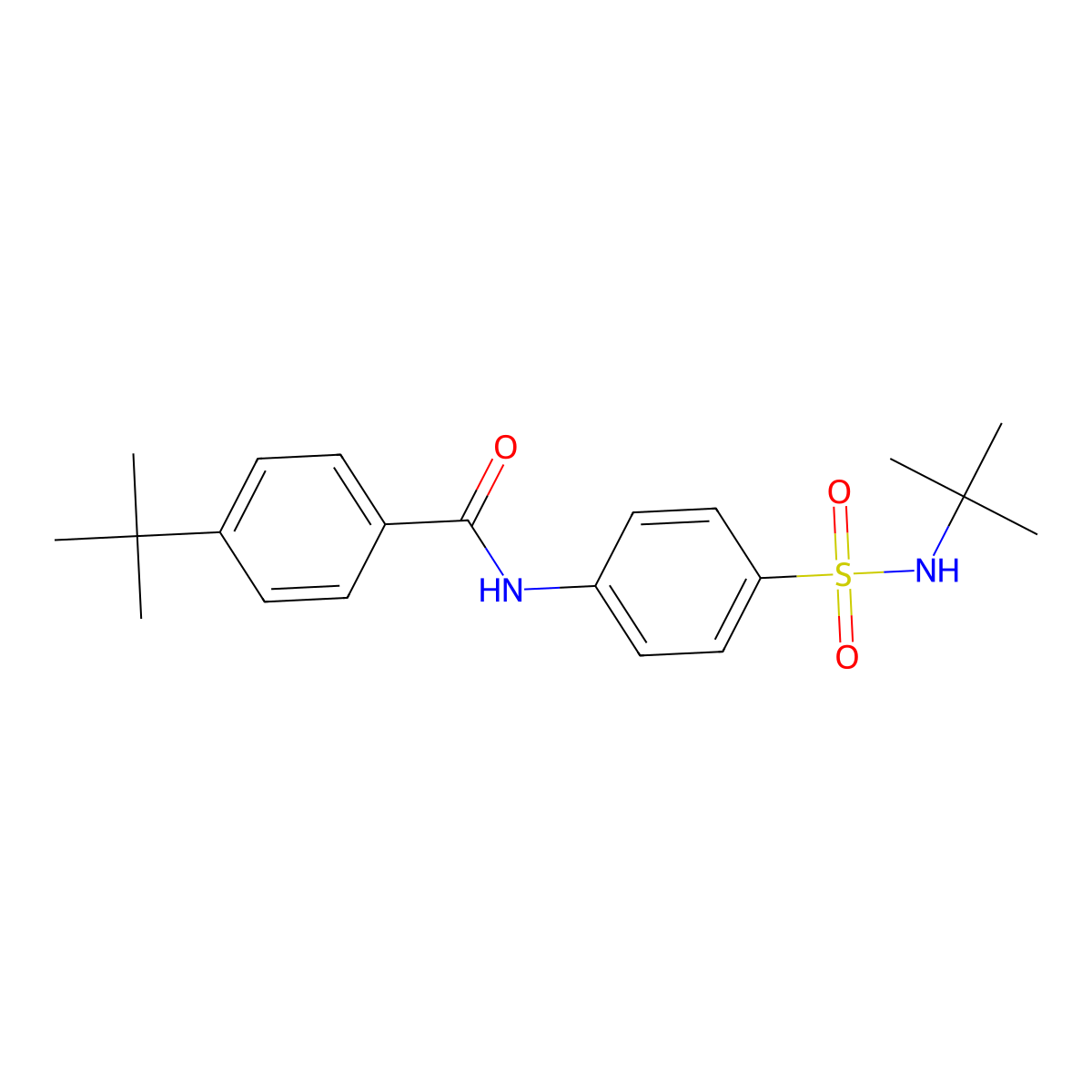 4-tert-butyl-N-[4-(tert-butylsulfamoyl)phenyl]benzamide molecular structure, CAS 519170-49-1