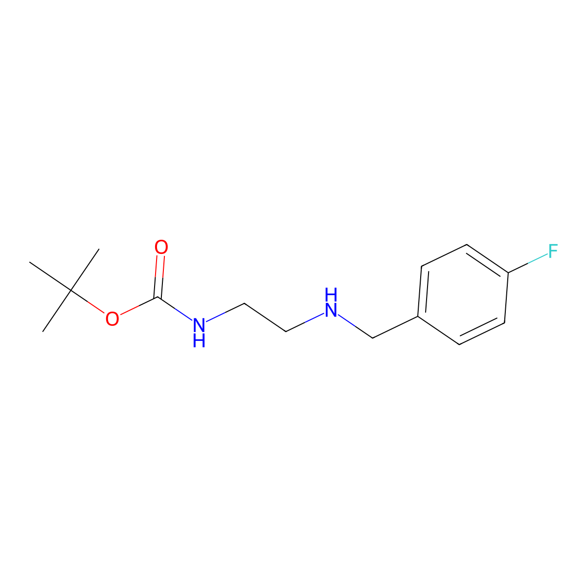 tert-Butyl (2-((4-fluorobenzyl)amino)ethyl)carbamate molecular structure, CAS 519172-79-3
