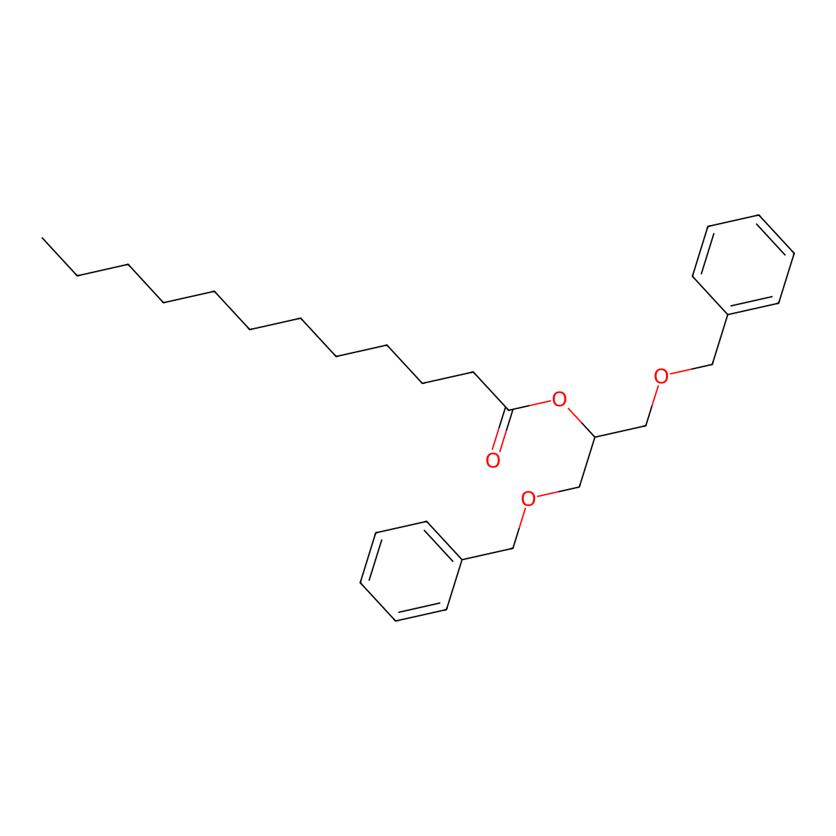1,3-Di-O-benzyl-2-O-lauroylglycerol molecular structure, CAS 519177-07-2