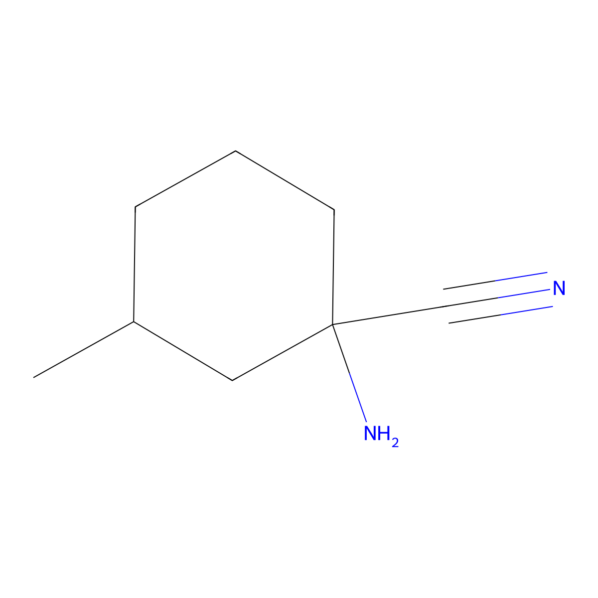 1-Amino-3-methylcyclohexane-1-carbonitrile molecular structure, CAS 519181-10-3