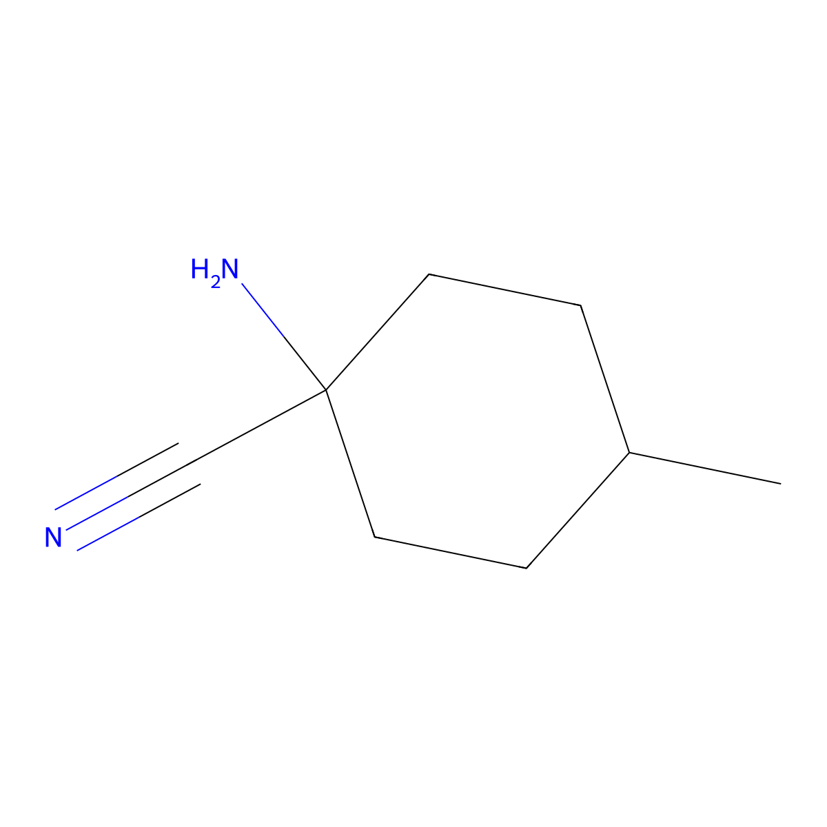 1-Amino-4-methylcyclohexane-1-carbonitrile molecular structure, CAS 519181-20-5