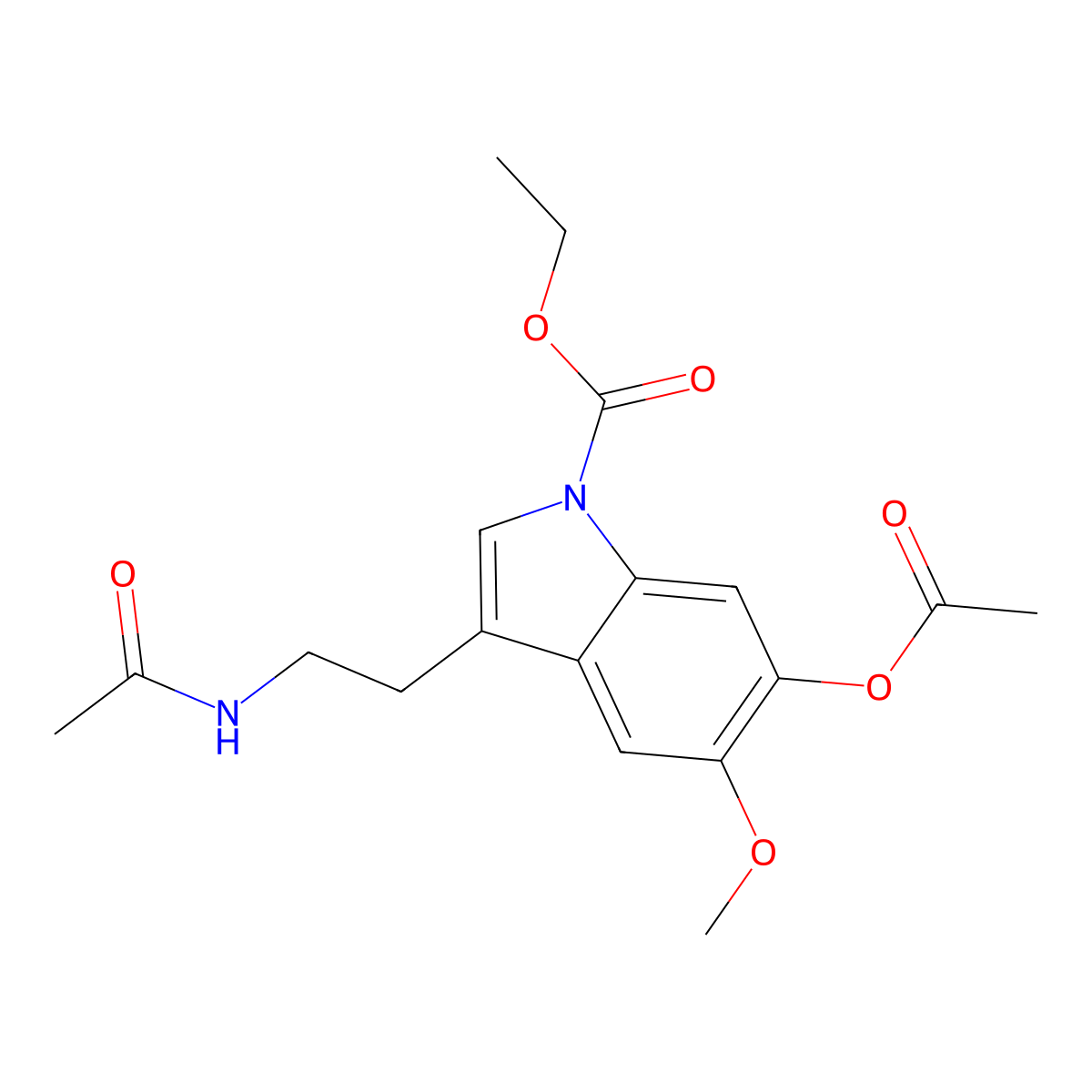 N-Carboxylate-6-acetyloxy Melatonin Ethyl Ester molecular structure, CAS 519186-55-1