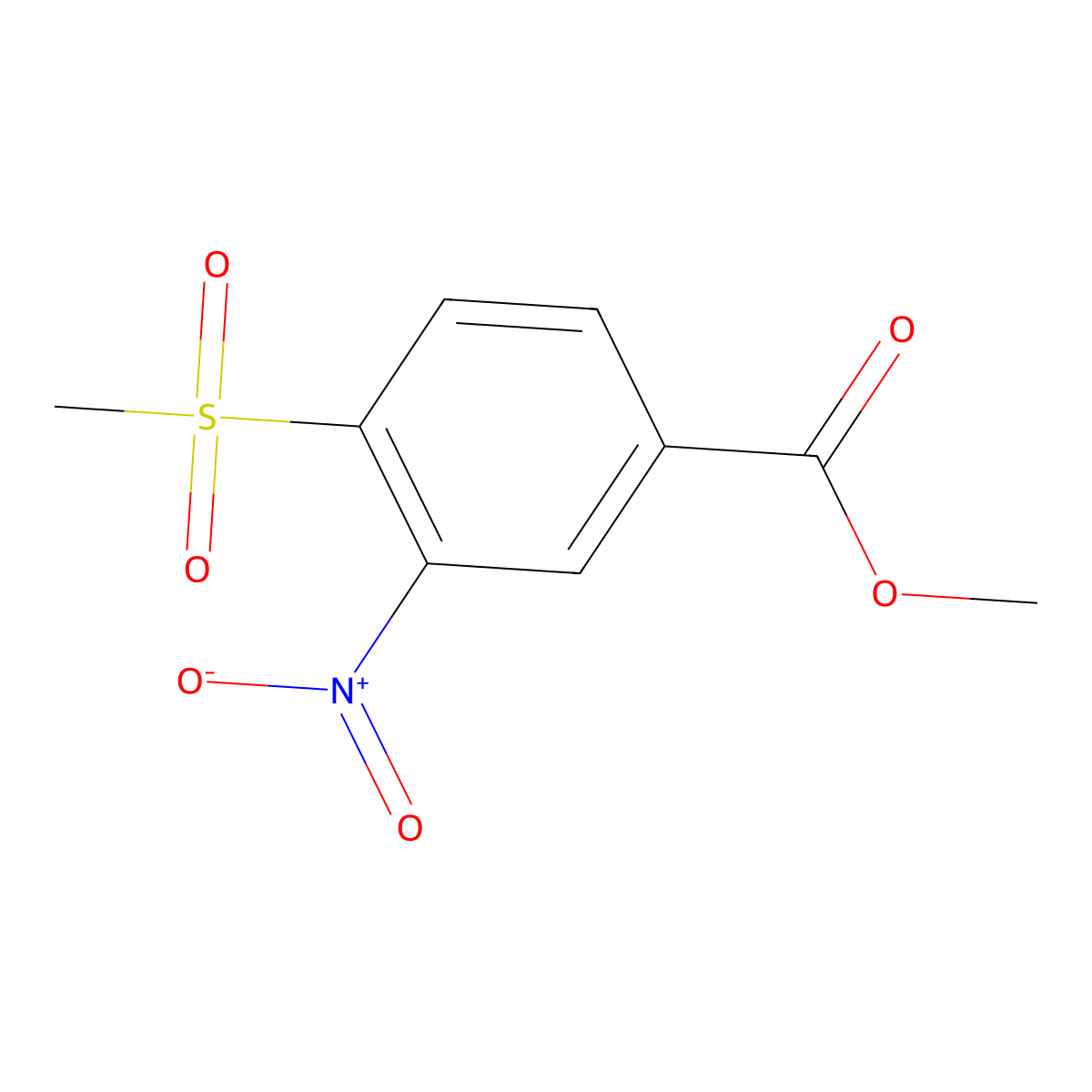 Methyl 4-methanesulfonyl-3-nitrobenzoate molecular structure, CAS 51919-73-4