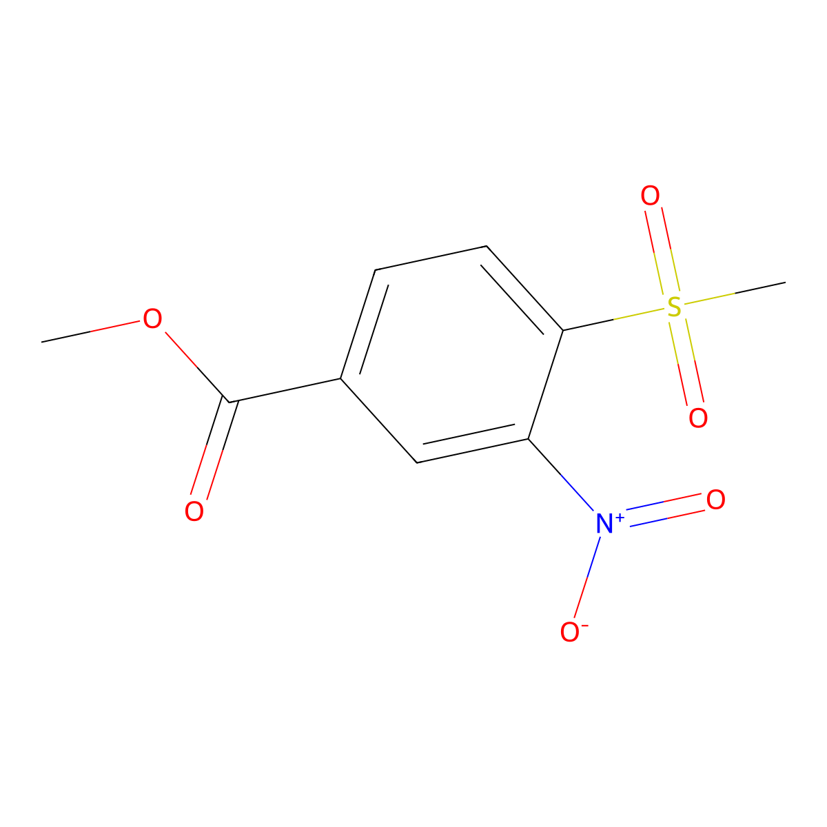 Methyl 4-methanesulfonyl-3-nitrobenzoate molecular structure, CAS 51919-73-4