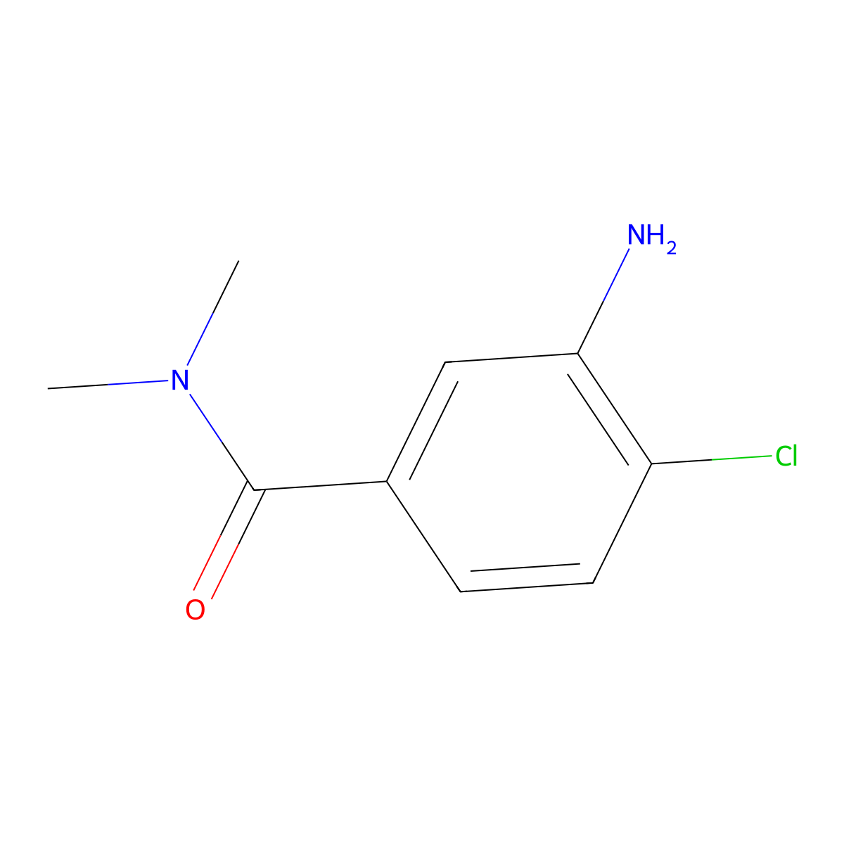 3-amino-4-chloro-N,N-dimethylbenzamide molecular structure, CAS 51919-89-2
