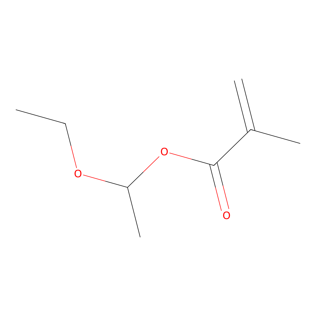 1-Ethoxyethyl Methacrylate (stabilized with MEHQ) molecular structure, CAS 51920-52-6