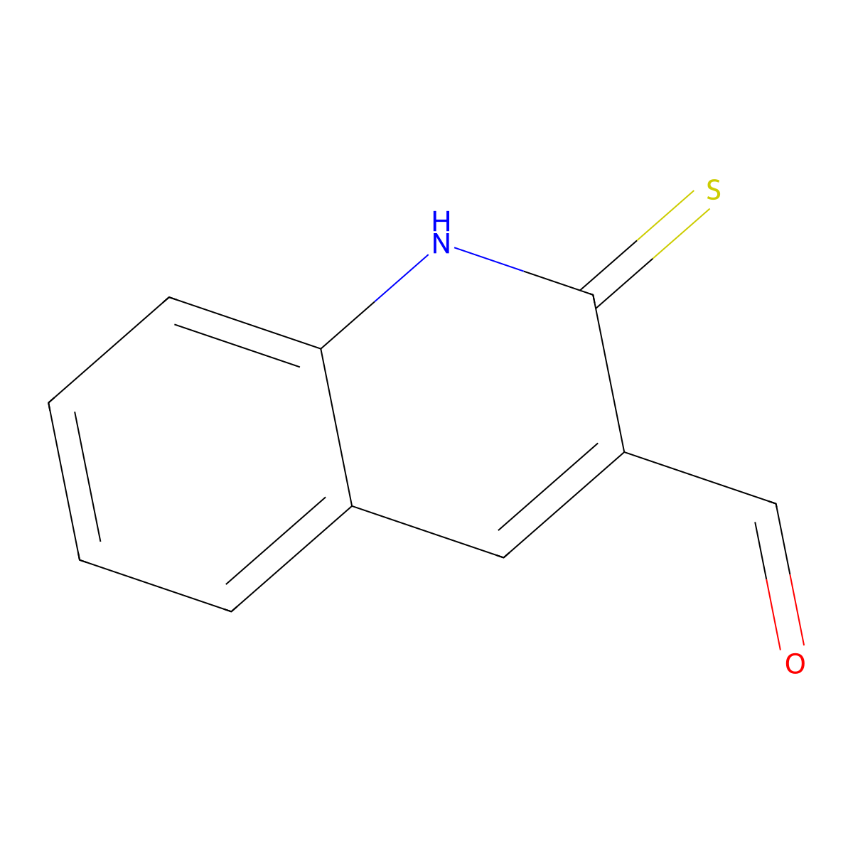 2-Sulfanylidene-1,2-dihydroquinoline-3-carbaldehyde molecular structure, CAS 51925-41-8