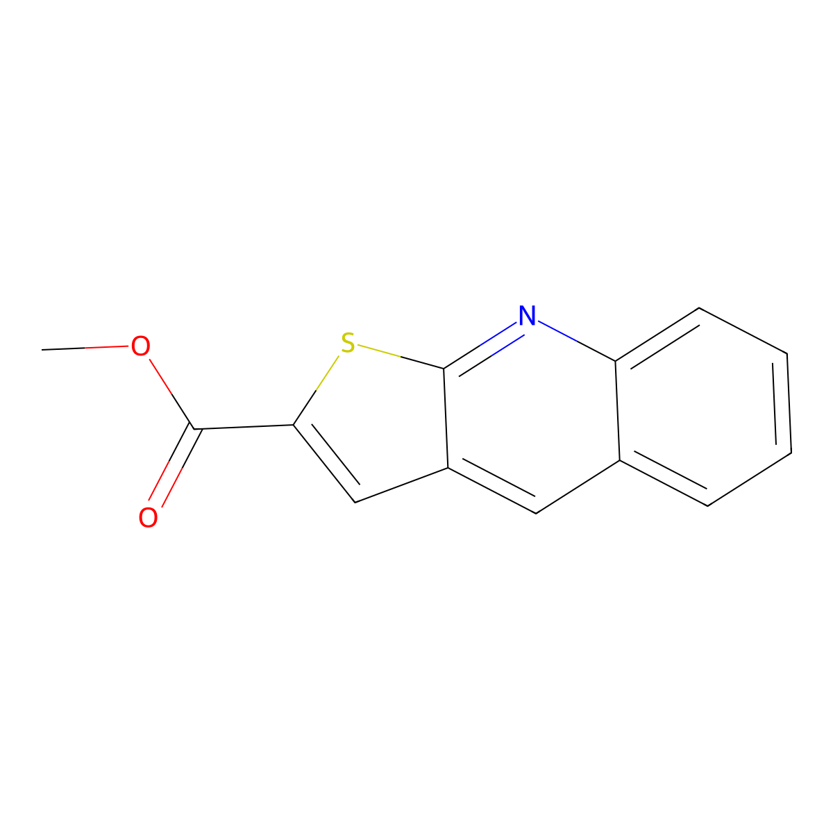 Methyl thieno[2,3-b]quinoline-2-carboxylate molecular structure, CAS 51925-46-3