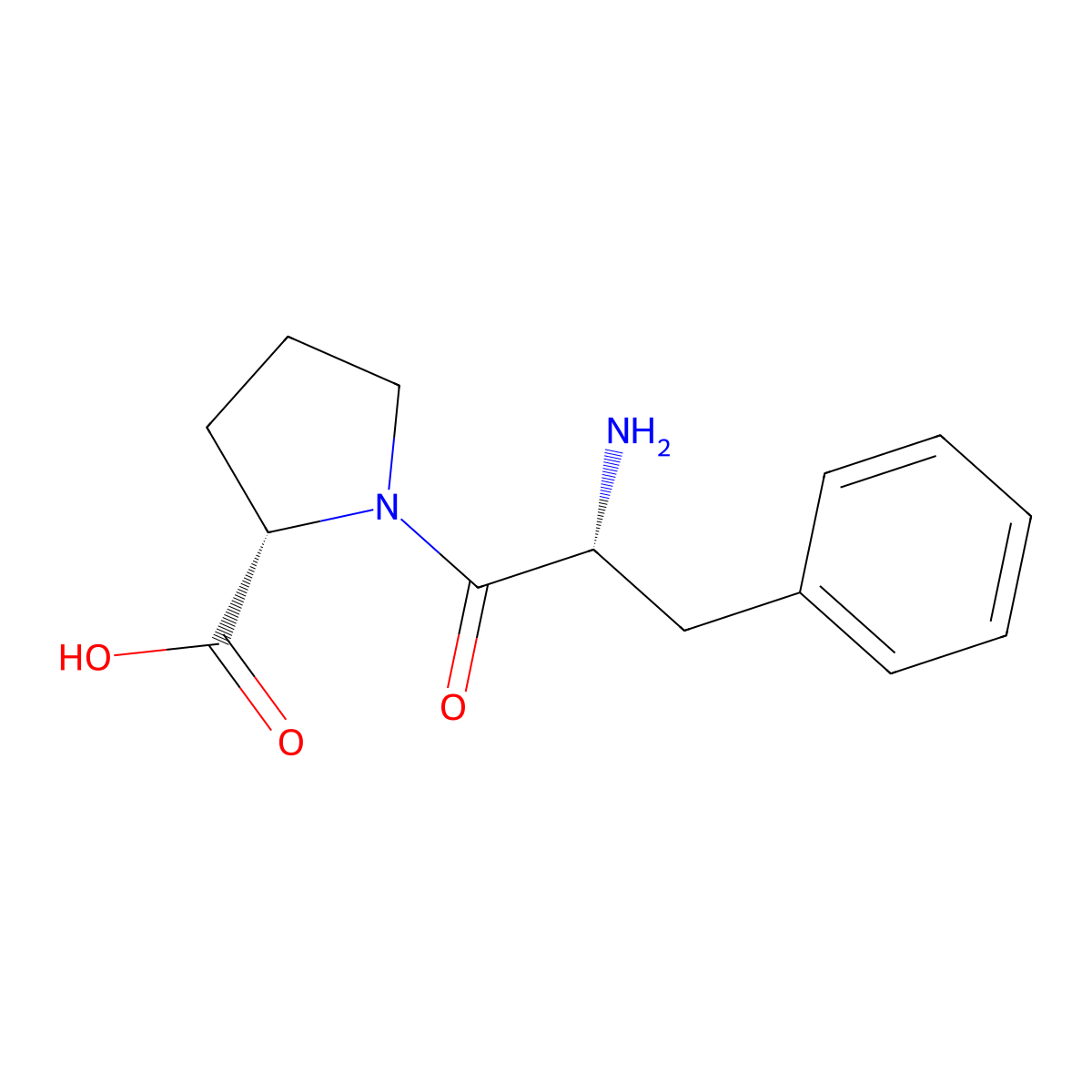 Phenylalanylproline molecular structure, CAS 51926-52-4