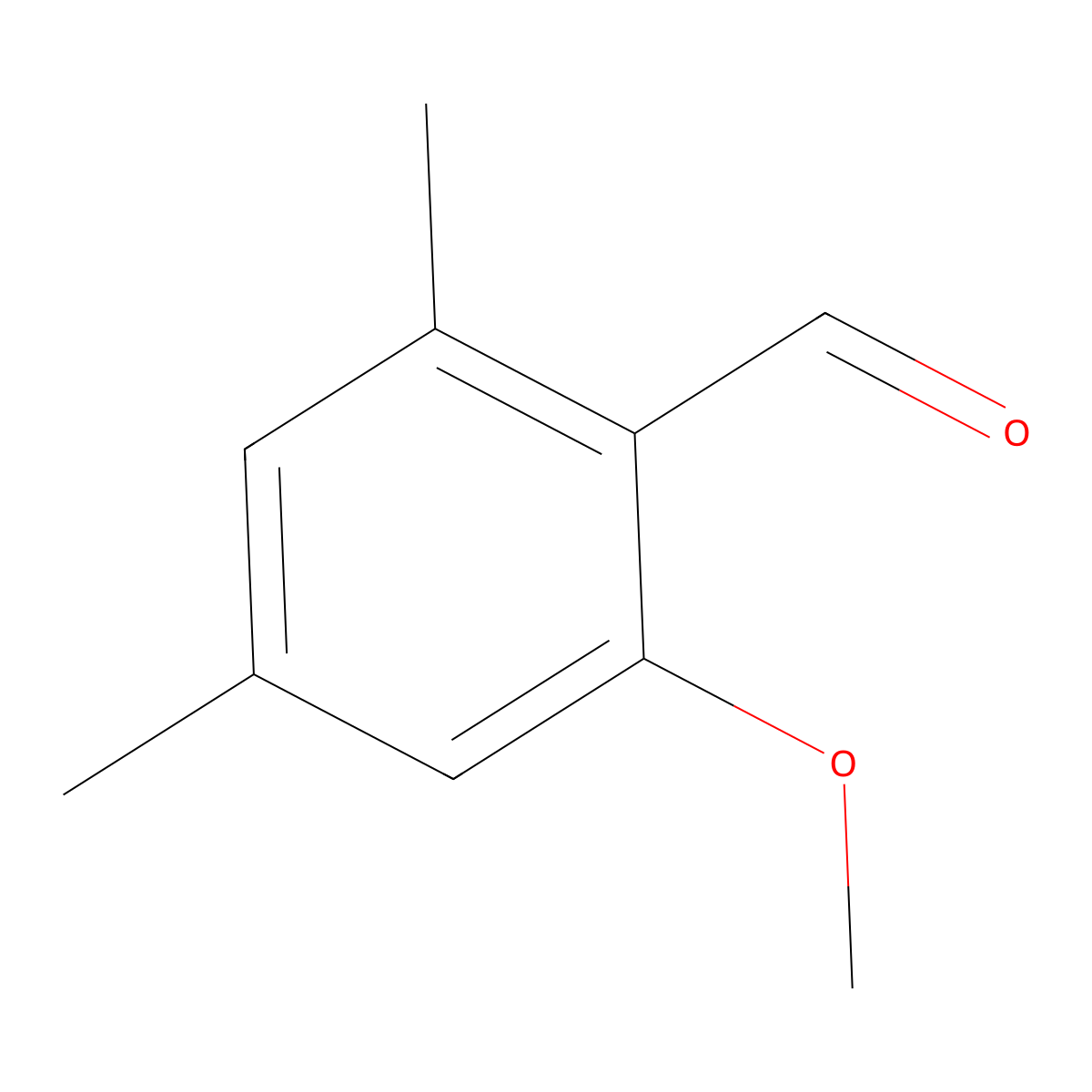 2-Methoxy-4,6-dimethylbenzaldehyde molecular structure, CAS 51926-66-0