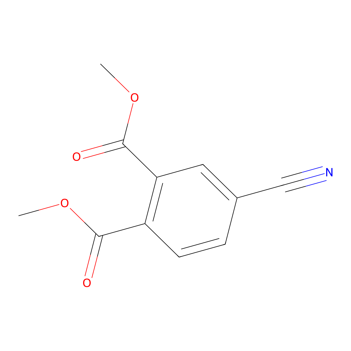 Dimethyl 4-cyanophthalate molecular structure, CAS 51927-06-1