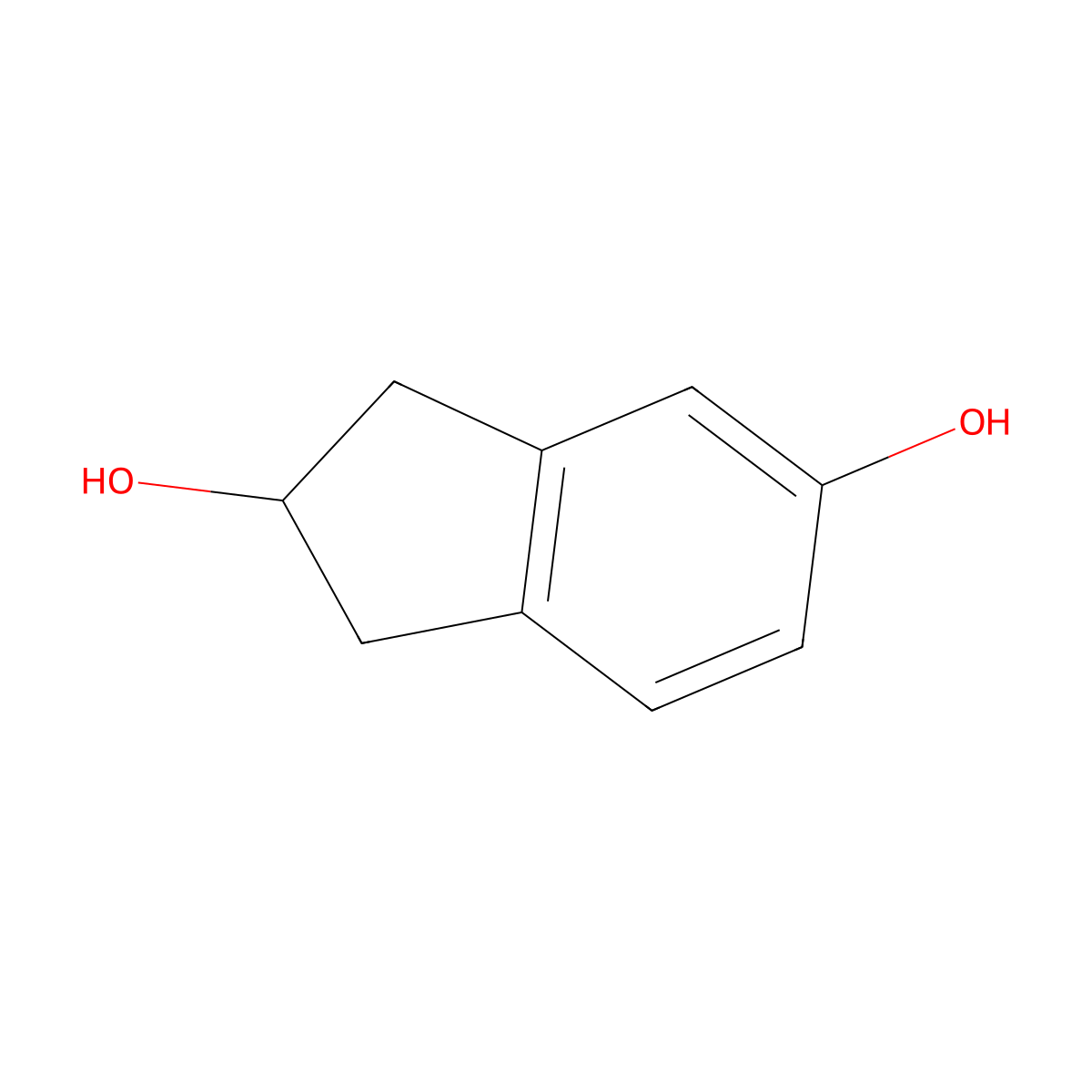 2,3-dihydro-1H-indene-2,5-diol molecular structure, CAS 51927-77-6