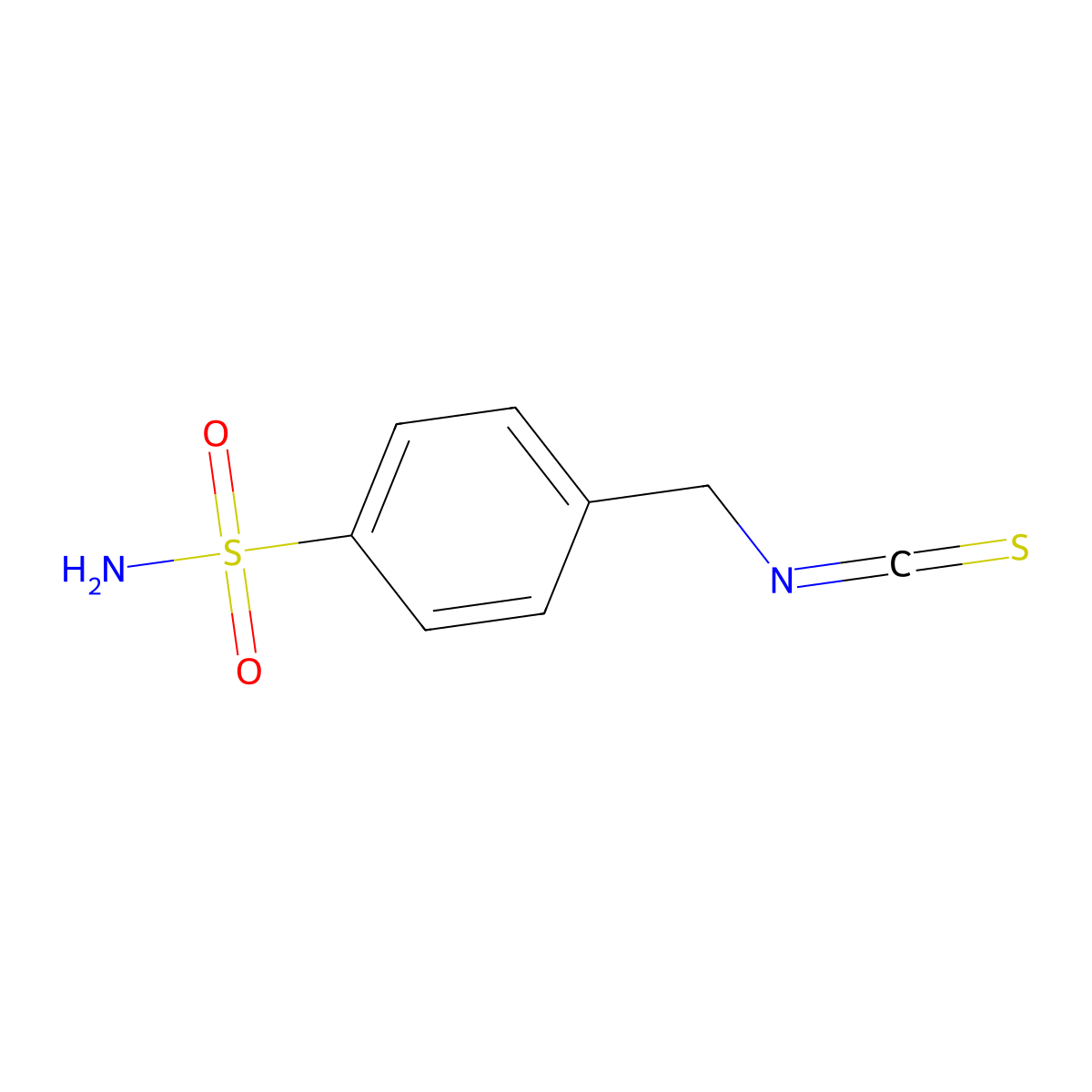 4-(Isothiocyanatomethyl)benzene-1-sulfonamide molecular structure, CAS 51929-73-8