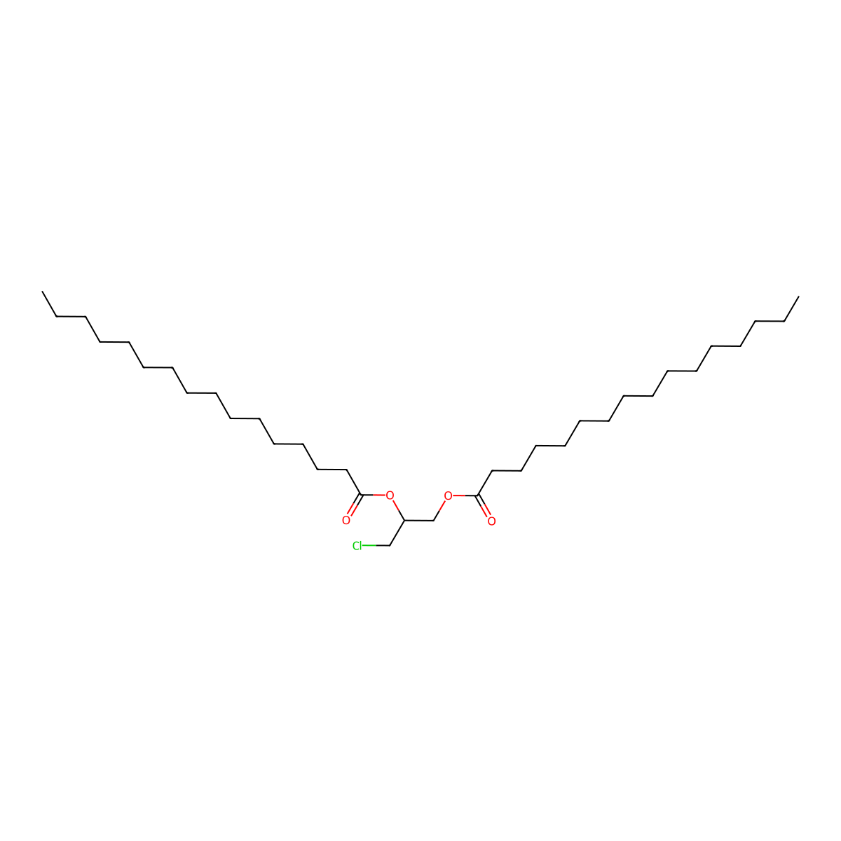 3-Chloropropane-1,2-diol dipalmitate molecular structure, CAS 51930-97-3