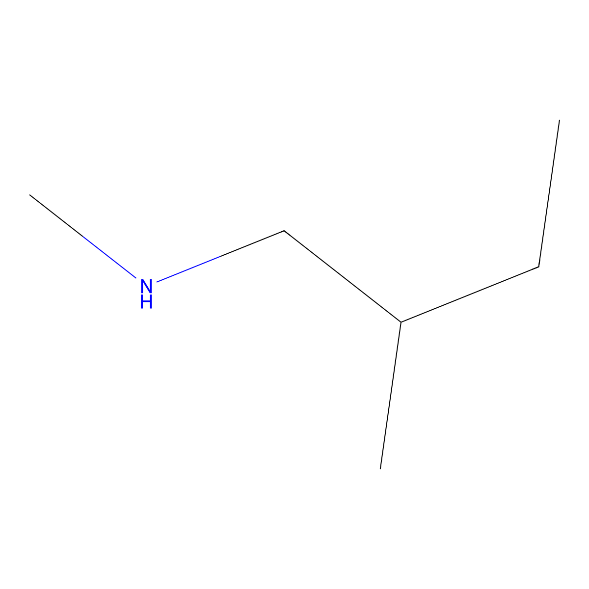 Methyl(2-methylbutyl)amine molecular structure, CAS 51932-19-5