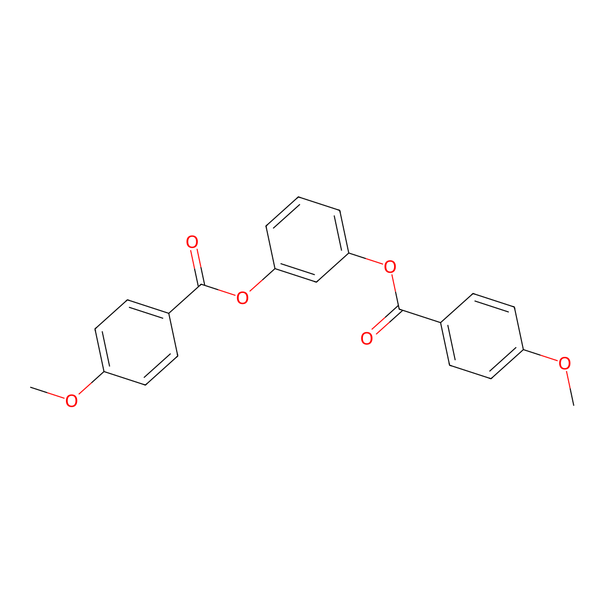 3-(4-Methoxyphenylcarbonyloxy)phenyl 4-methoxybenzoate molecular structure, CAS 51933-64-3