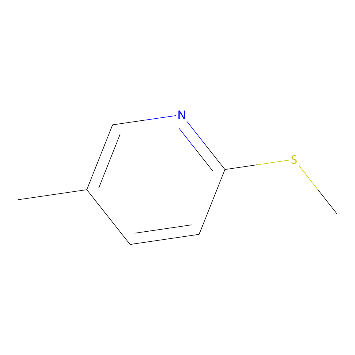 5-Methyl-2-(methylthio)pyridine molecular structure, CAS 51933-75-6