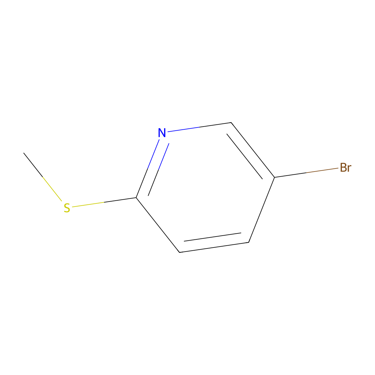 5-Bromo-2-(methylthio)pyridine molecular structure, CAS 51933-78-9
