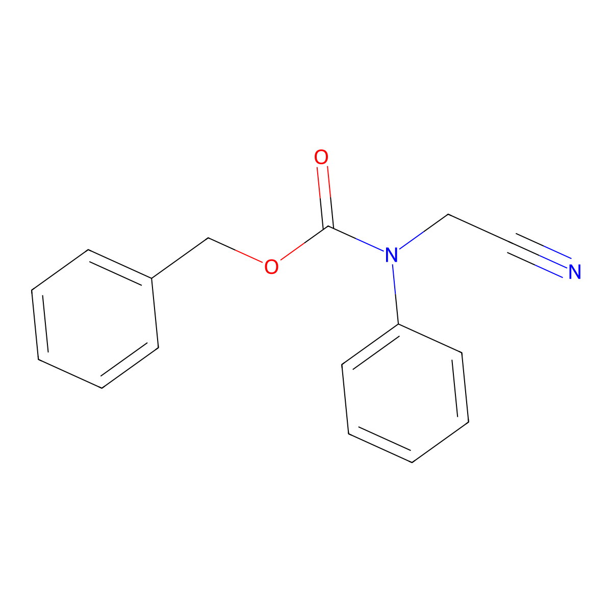 benzyl N-(cyanomethyl)-N-phenylcarbamate molecular structure, CAS 51934-24-8