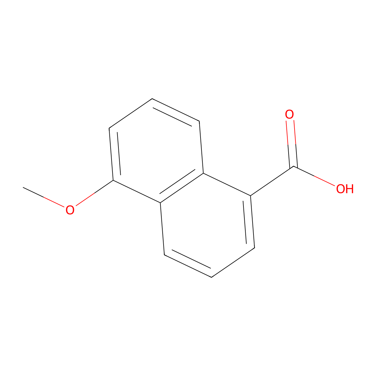 5-methoxynaphthalene-1-carboxylic Acid molecular structure, CAS 51934-37-3