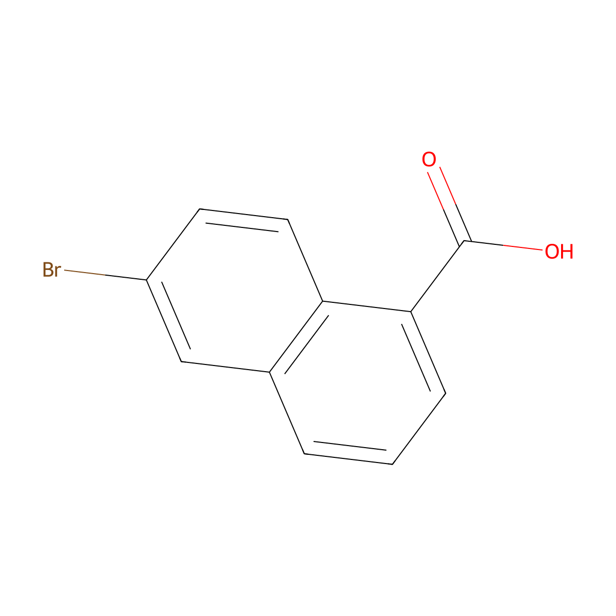 6-bromonaphthalene-1-carboxylic Acid molecular structure, CAS 51934-38-4