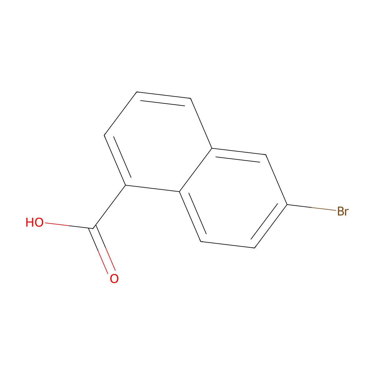 6-bromonaphthalene-1-carboxylic Acid molecular structure, CAS 51934-38-4