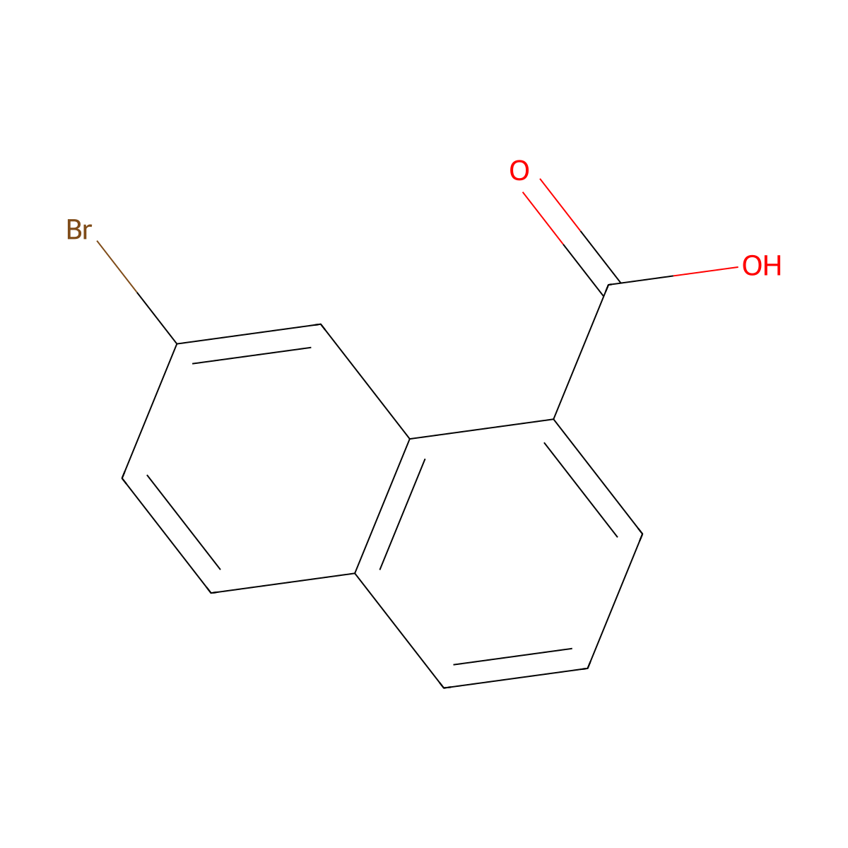 7-Bromonaphthalene-1-carboxylic acid molecular structure, CAS 51934-39-5