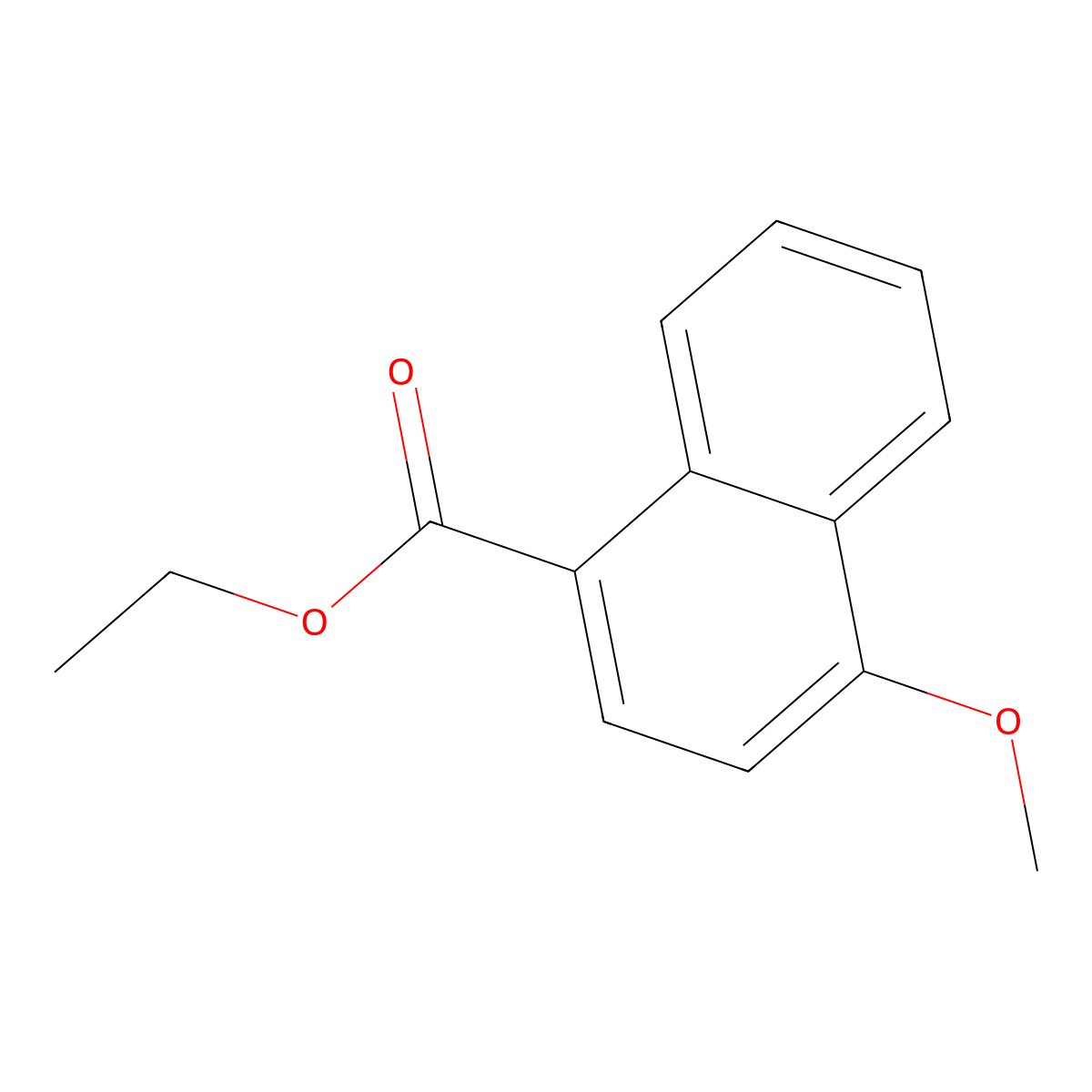 Ethyl 4-methoxy-1-naphthalenecarboxylate molecular structure, CAS 51934-42-0