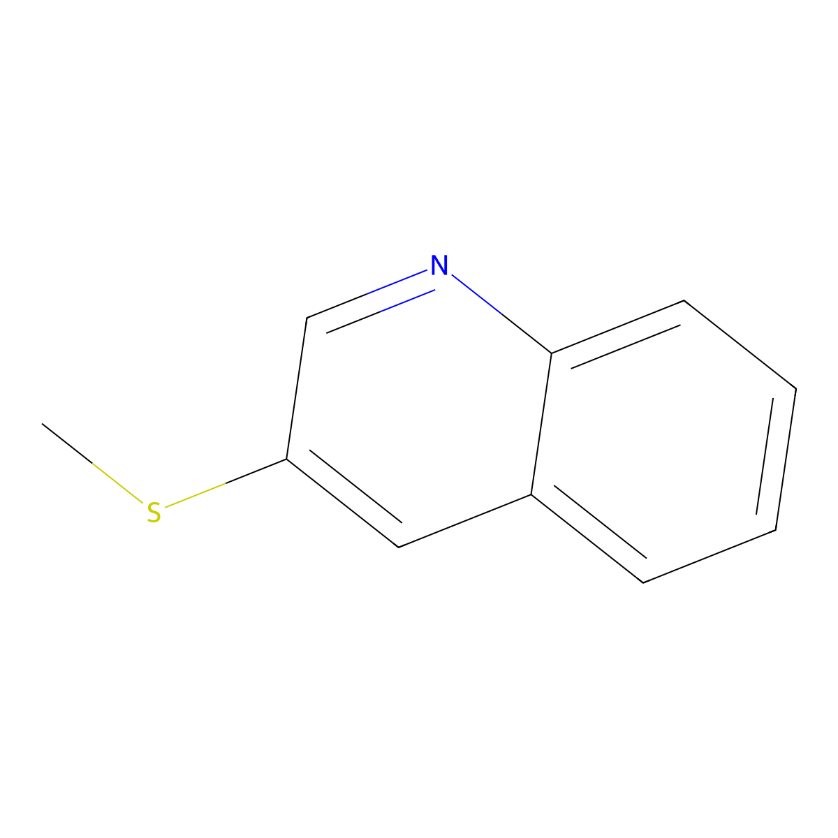 Quinoline, 3-(methylthio)- molecular structure, CAS 51934-46-4