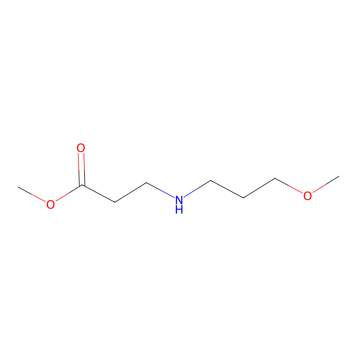 Methyl 3-[(3-methoxypropyl)amino]propanoate molecular structure, CAS 51935-32-1