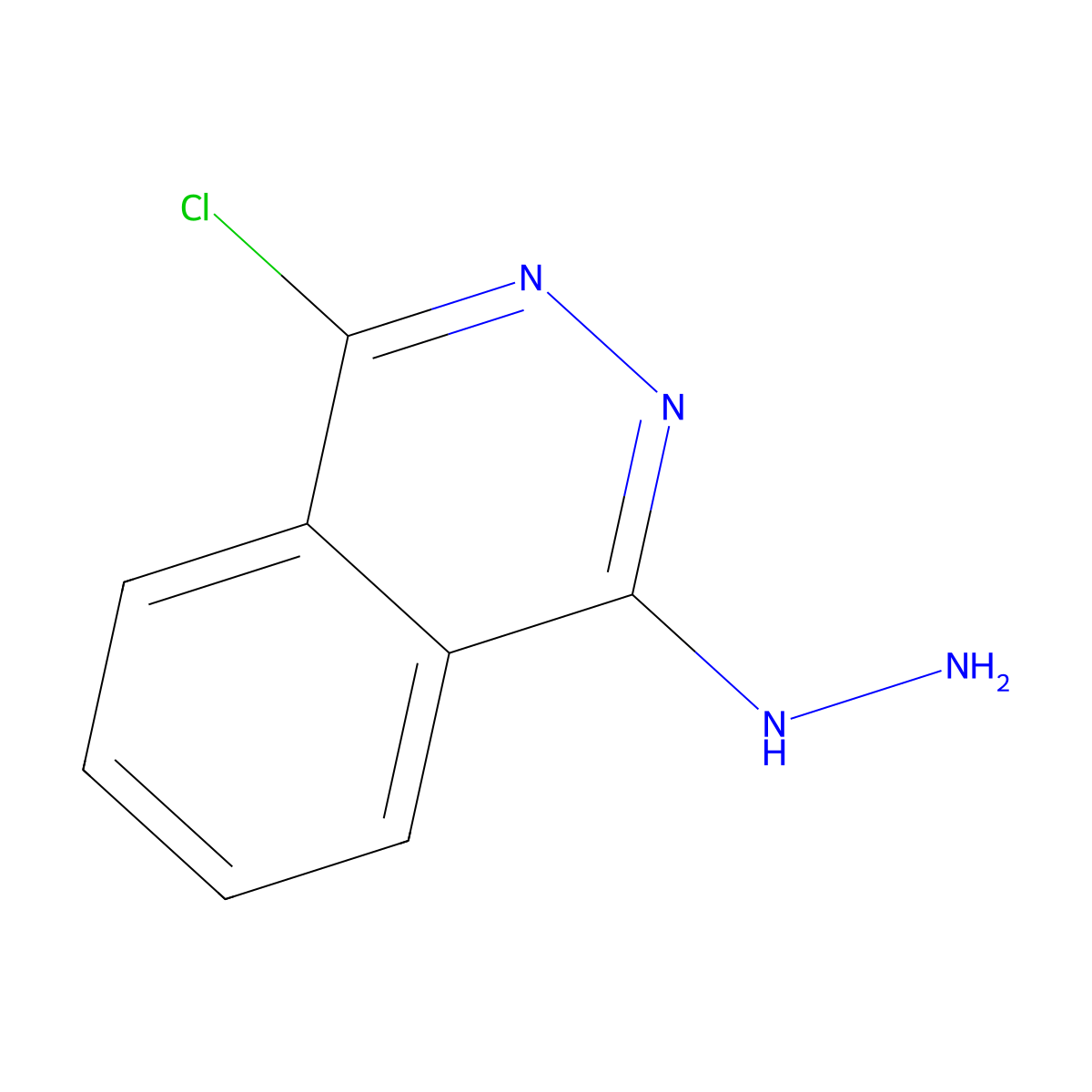 1-Chloro-4-hydrazinophthalazine molecular structure, CAS 51935-42-3