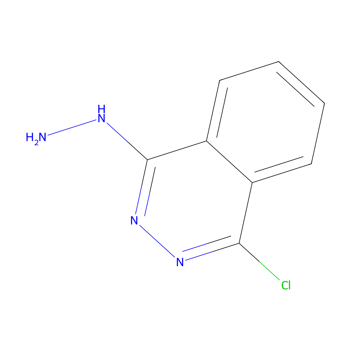 1-Chloro-4-hydrazinophthalazine molecular structure, CAS 51935-42-3