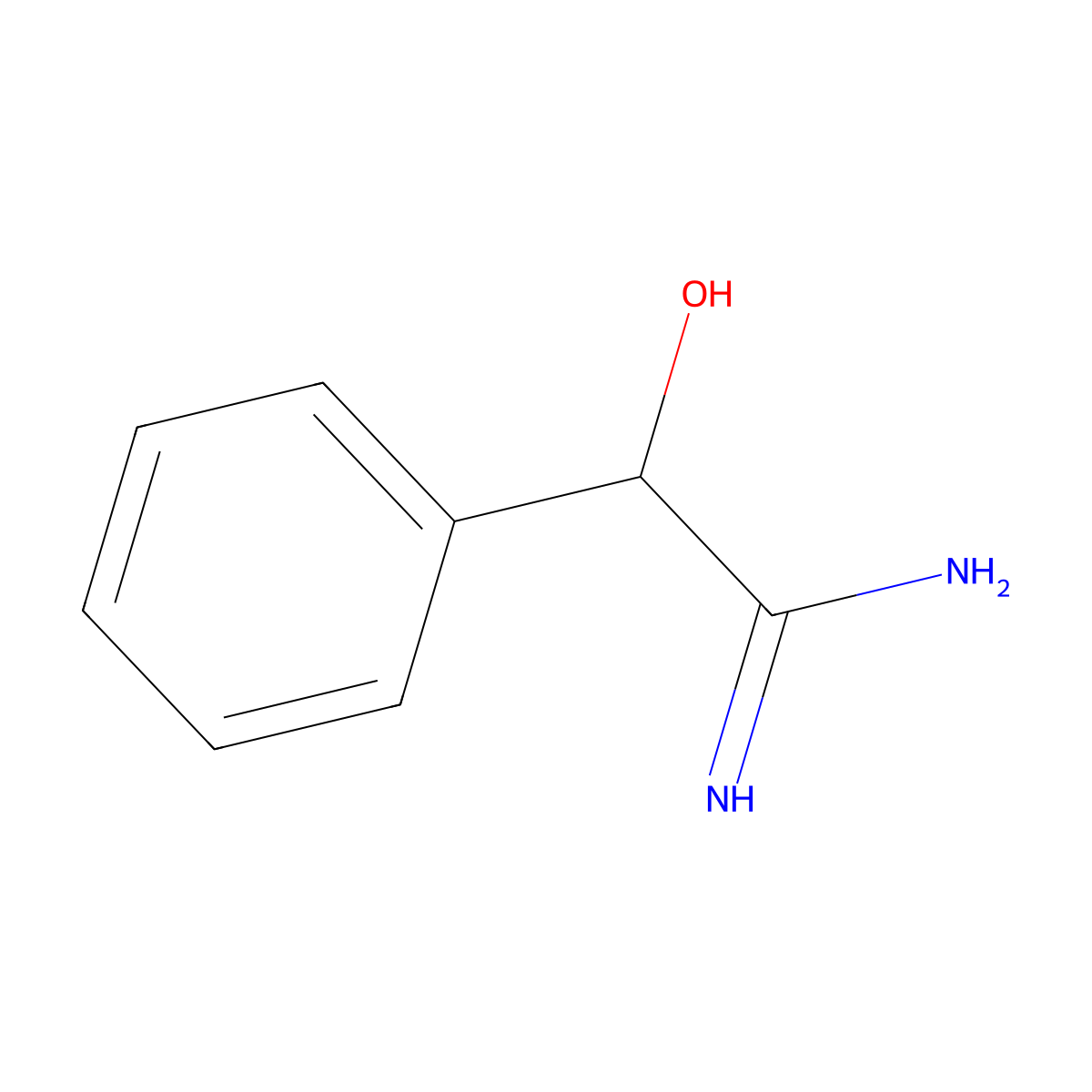 2-Hydroxy-2-phenylethanimidamide molecular structure, CAS 51936-80-2