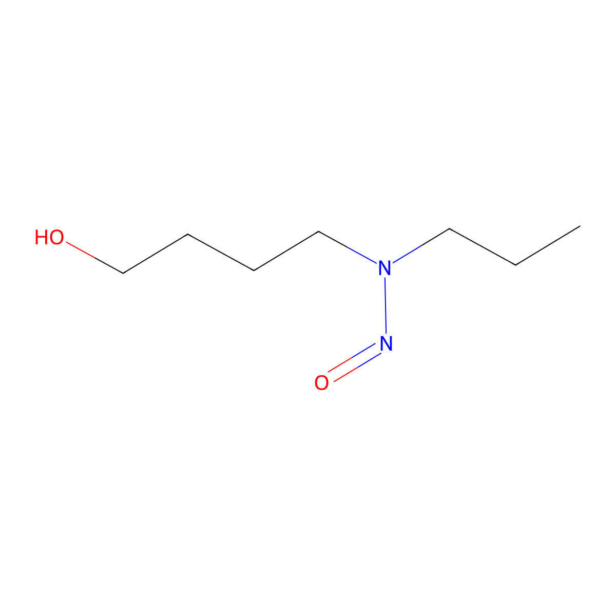 Propyl(4-hydroxybutyl)nitrosamine molecular structure, CAS 51938-12-6