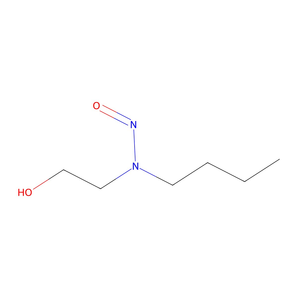Butyl(2-hydroxyethyl)nitrosamine molecular structure, CAS 51938-14-8