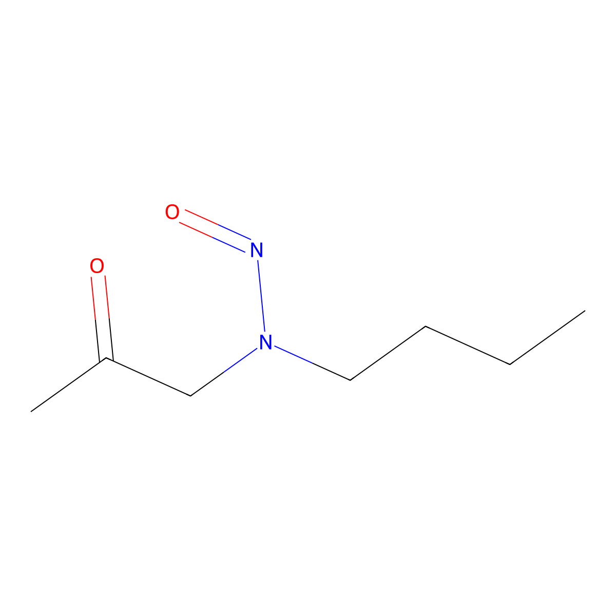 Butyl(2-oxopropyl)nitrosamine molecular structure, CAS 51938-15-9